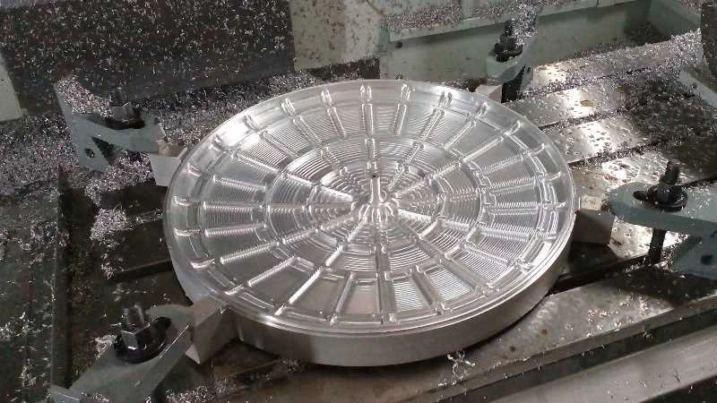 milling of the tank bottom with a waffle shell