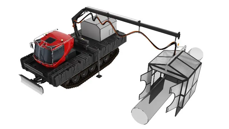 the scheme of operation of the crane manipulator during repair work